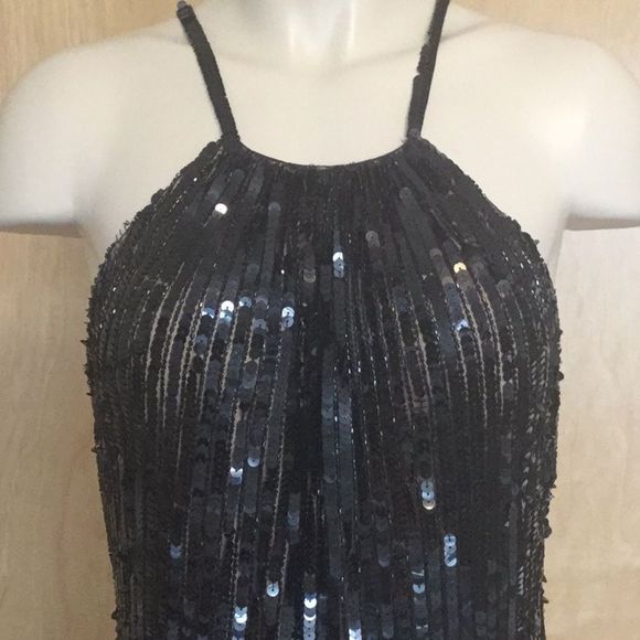 Basix Black Label Sequin Halter - Picture 3 of 13